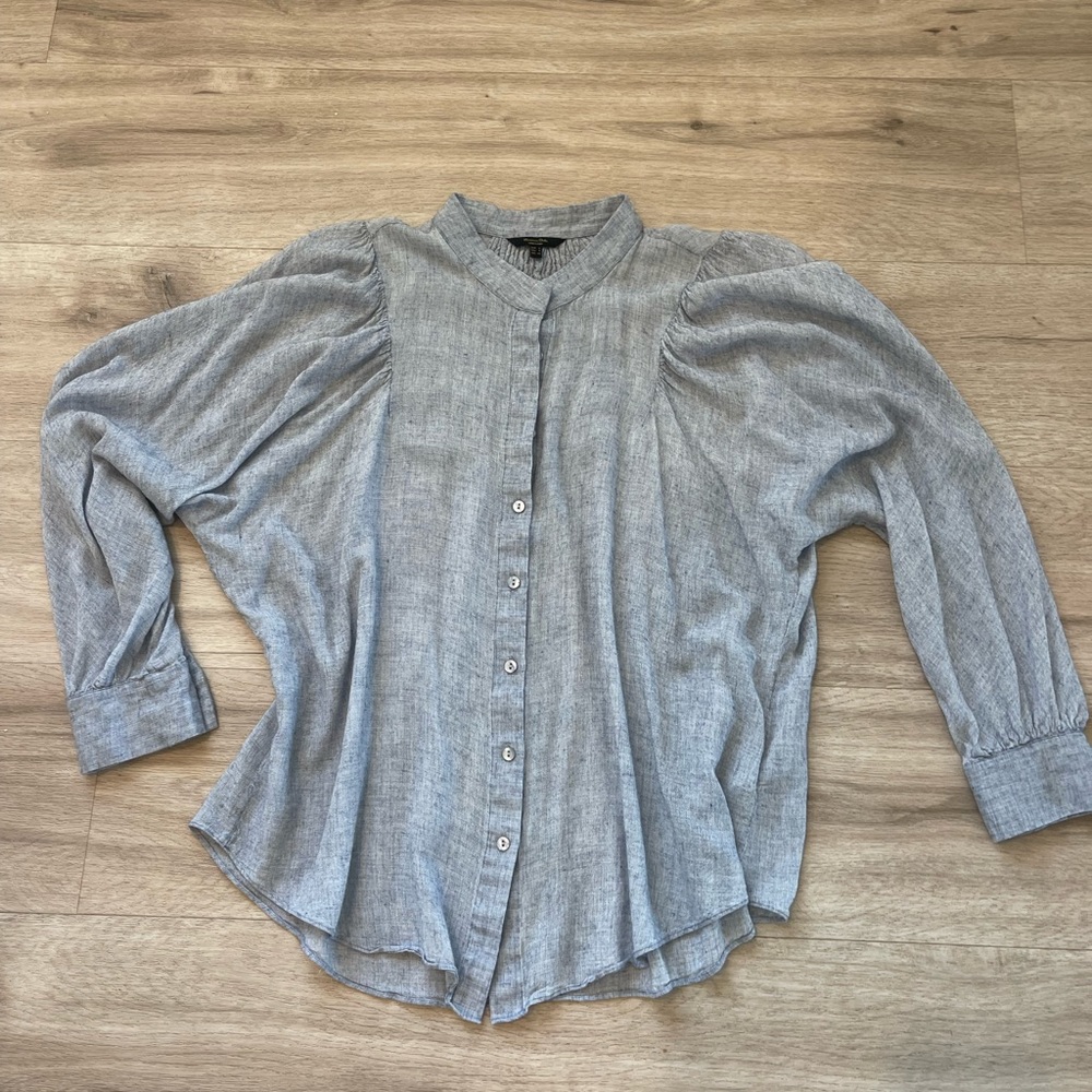 Massimo Dutti stand-up collar shirt